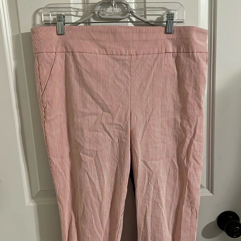 Brand New New York And Company Red Pinstriped Pants